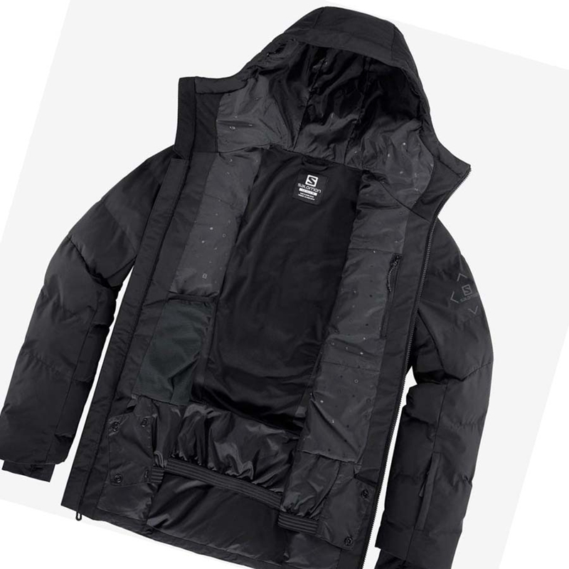 Jaquetas De Esqui Salomon SNOWSHELTER Masculino Pretas | 26370-JWFM