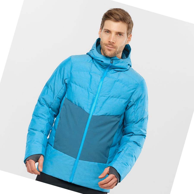 Jaquetas De Esqui Salomon SNOWSHELTER Masculino Azuis | 26938-OHCA