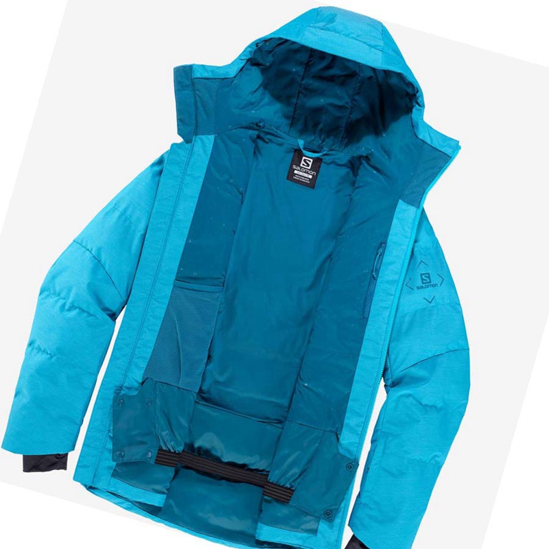 Jaquetas De Esqui Salomon SNOWSHELTER Masculino Azuis | 26938-OHCA