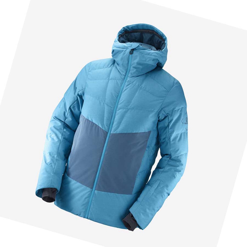 Jaquetas De Esqui Salomon SNOWSHELTER Masculino Azuis | 26938-OHCA