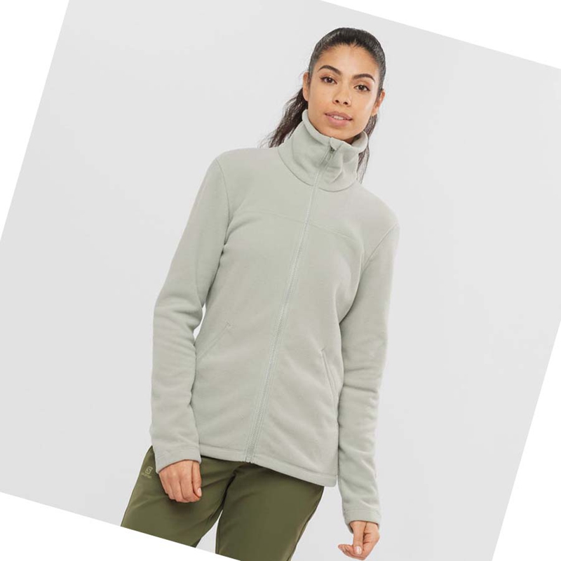 Moletom Com Capuz Salomon ESSENTIAL COSY FLEECE Feminino Bege | 19453-KYCU