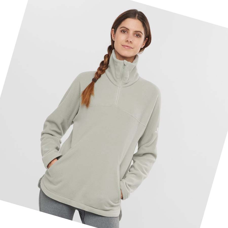 Moletom Com Capuz Salomon ESSENTIAL COSY FLEECE Feminino Branco | 48150-DLMT