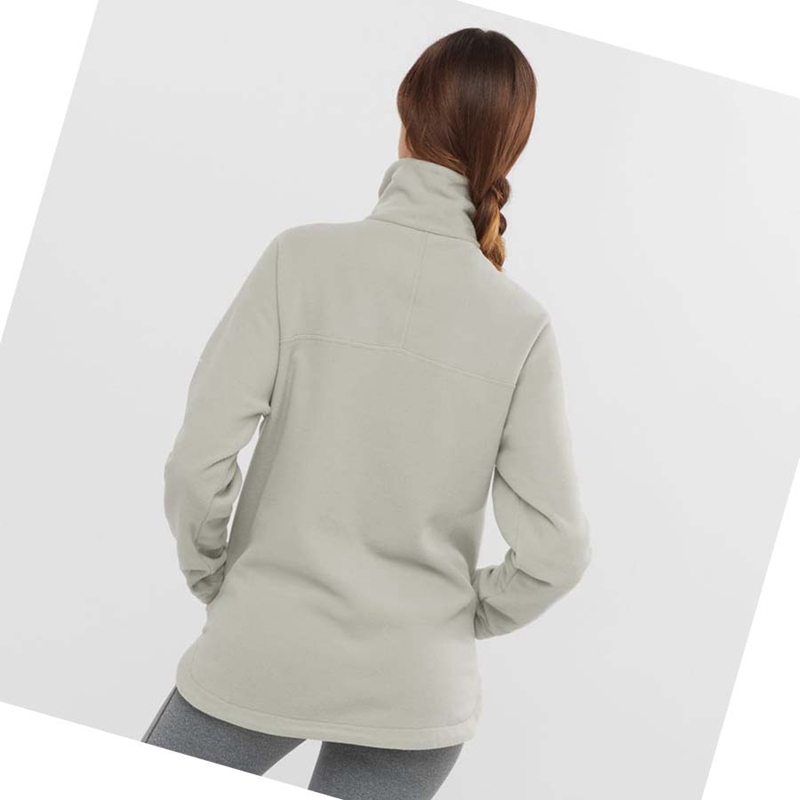 Moletom Com Capuz Salomon ESSENTIAL COSY FLEECE Feminino Branco | 48150-DLMT