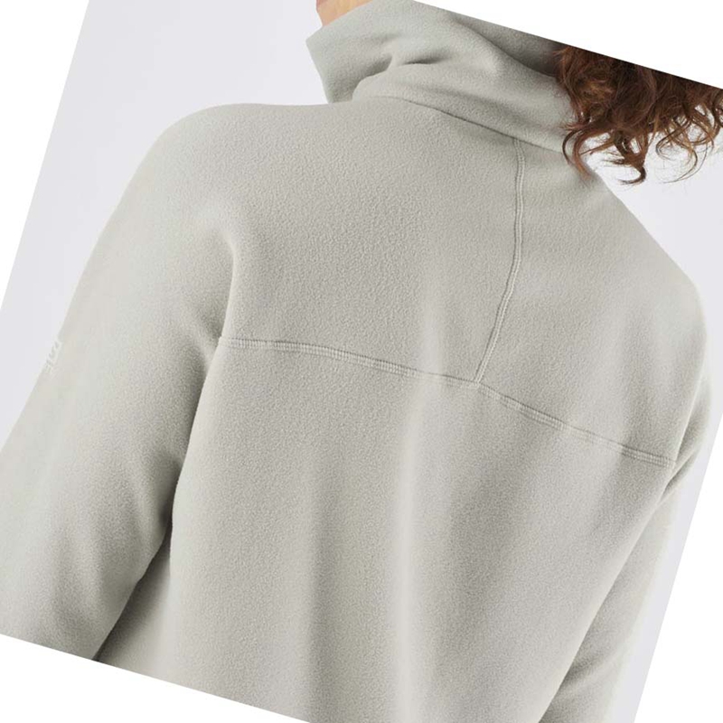 Moletom Com Capuz Salomon ESSENTIAL COSY FLEECE Feminino Branco | 48150-DLMT