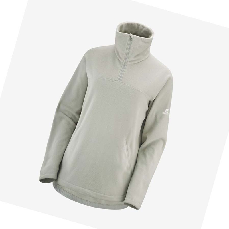 Moletom Com Capuz Salomon ESSENTIAL COSY FLEECE Feminino Branco | 48150-DLMT