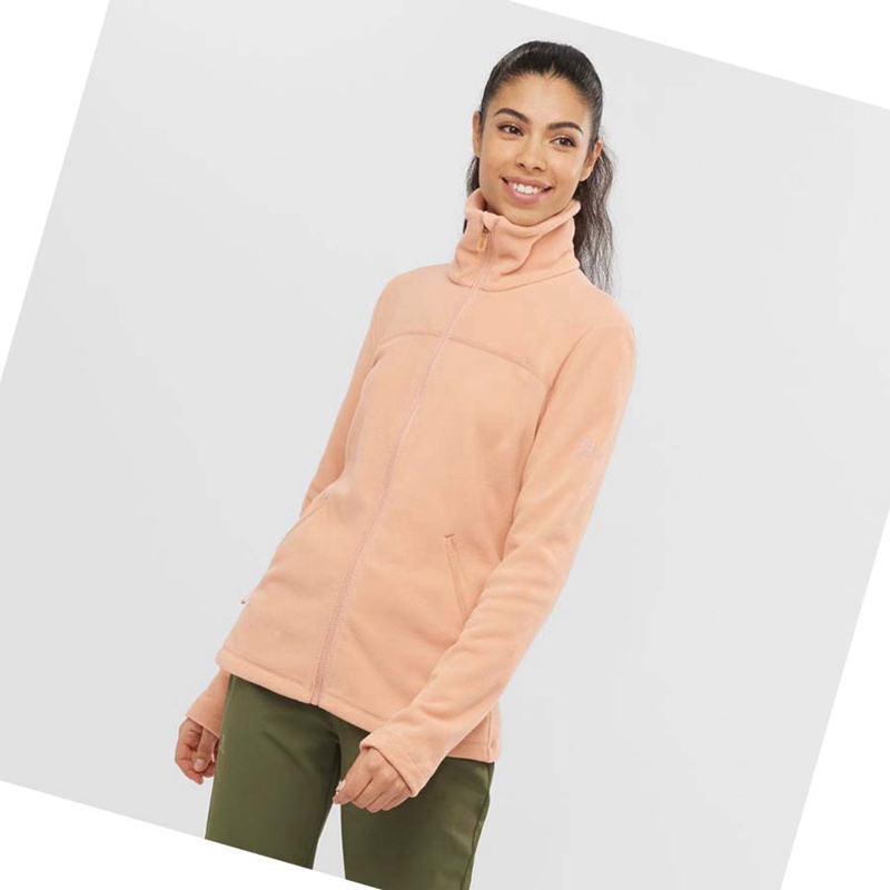 Moletom Com Capuz Salomon ESSENTIAL COSY FLEECE Feminino Rosa | 93716-YMZK