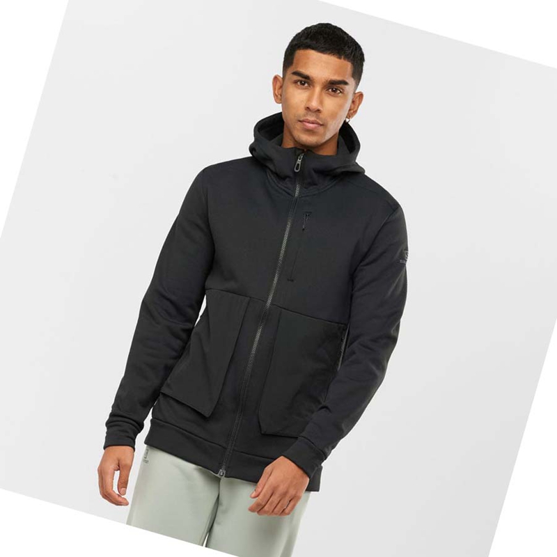 Moletom Com Capuz Salomon ESSENTIAL WARM FLEECE Masculino Pretas | 68034-HNRP