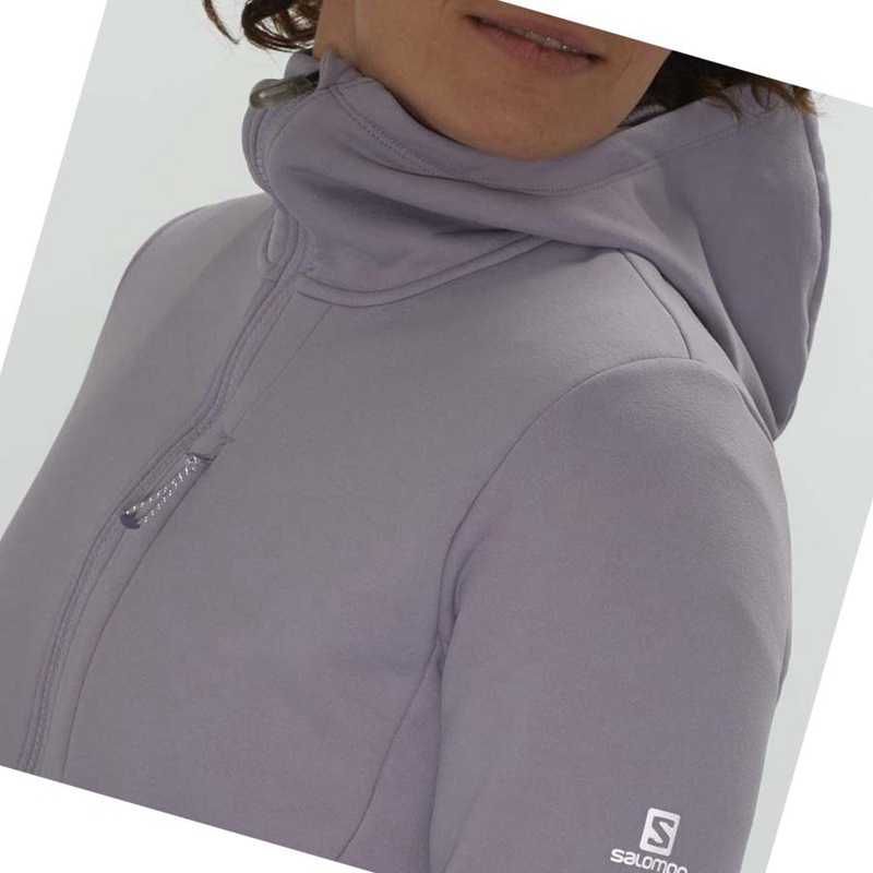 Moletom Com Capuz Salomon ESSENTIAL XWARM Feminino Roxo | 25710-IONL