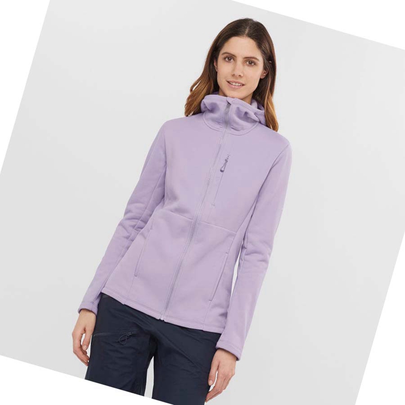 Moletom Com Capuz Salomon ESSENTIAL XWARM Feminino Roxo | 25710-IONL