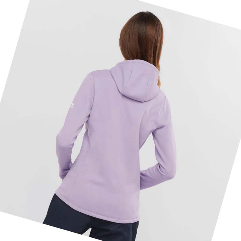 Moletom Com Capuz Salomon ESSENTIAL XWARM Feminino Roxo | 25710-IONL