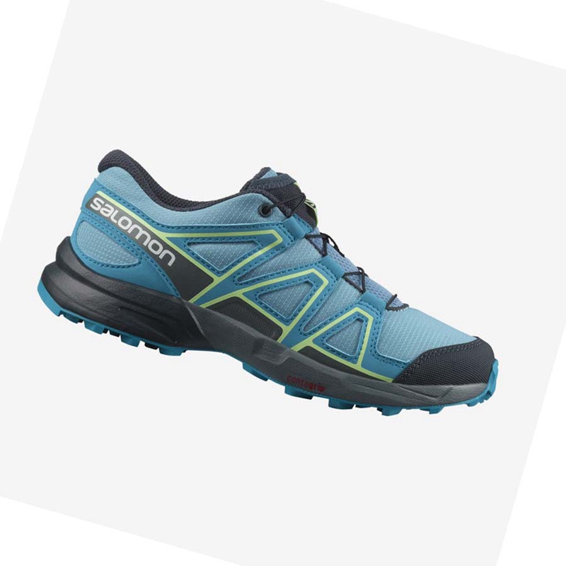 Sapatilhas Trail Running Salomon SPEEDCROSS Criança Azuis | 01587-SHZO