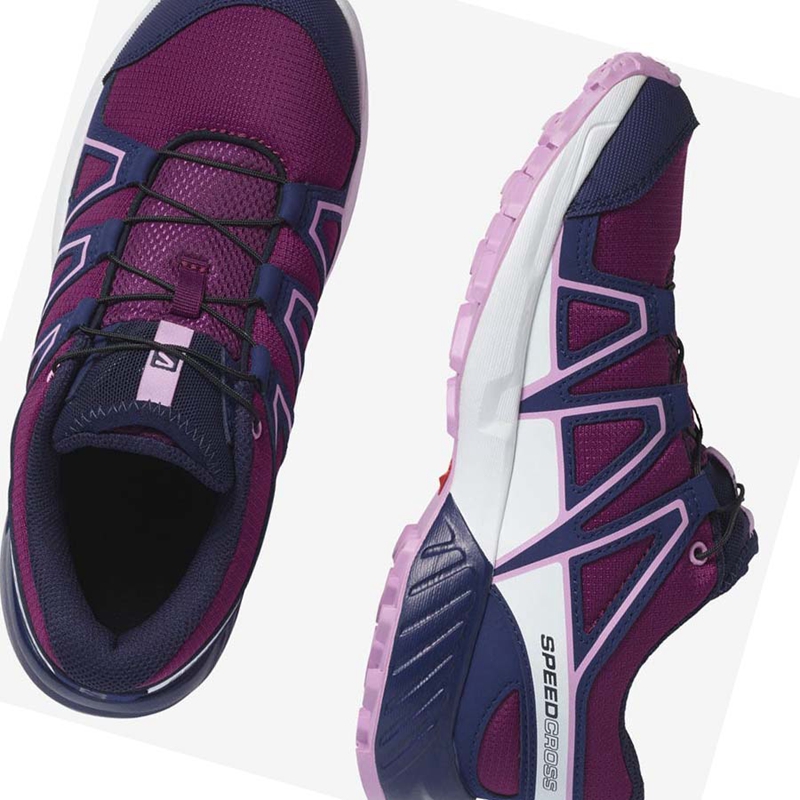 Sapatilhas Trail Running Salomon SPEEDCROSS Criança Roxo Azuis | 16289-MJBF