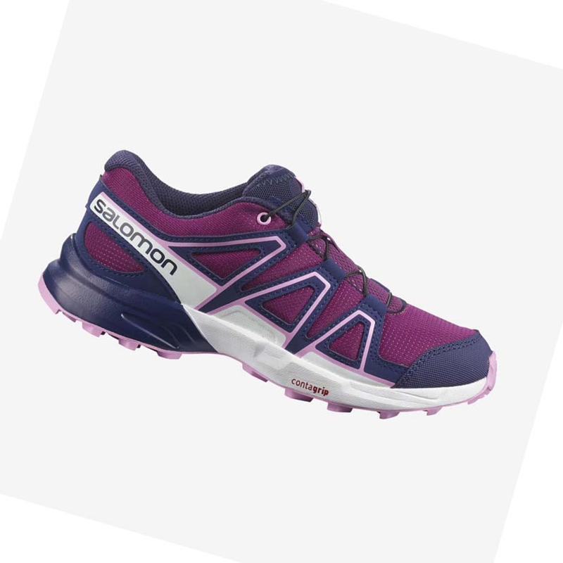 Sapatilhas Trail Running Salomon SPEEDCROSS Criança Roxo Azuis | 16289-MJBF