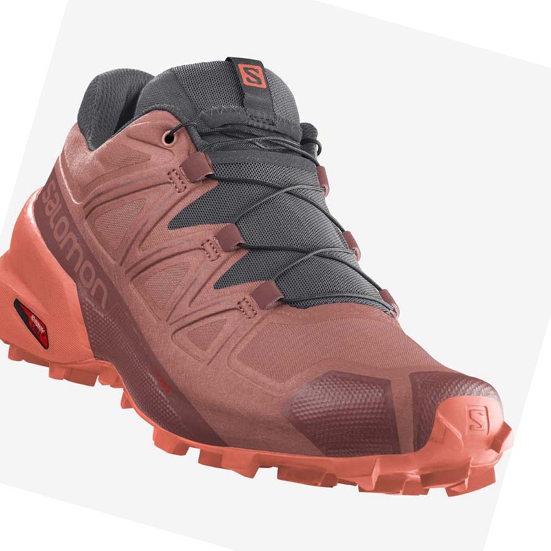 Sapatilhas Trail Running Salomon SPEEDCROSS 5 Feminino Laranja | 18049-NUFA