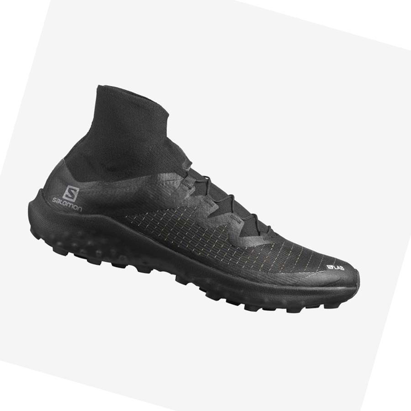 Sapatilhas Trail Running Salomon S/LAB CROSS Masculino Pretas | 26037-GHDS