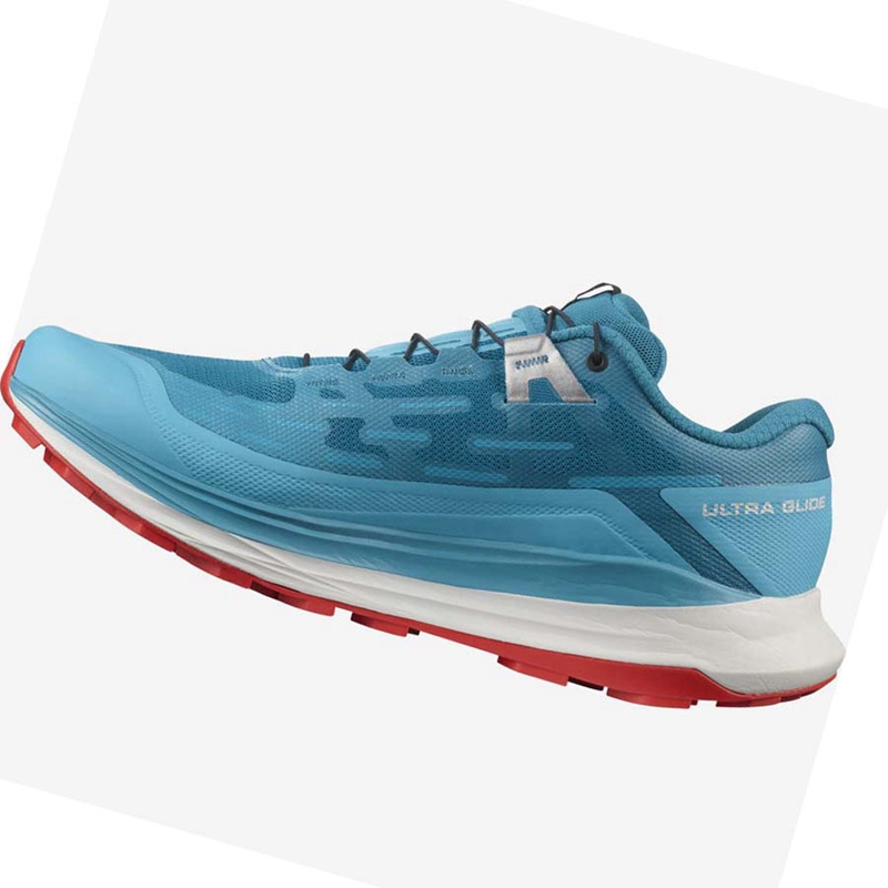 Sapatilhas Trail Running Salomon ULTRA GLIDE Masculino Turquesa | 47201-JOWD