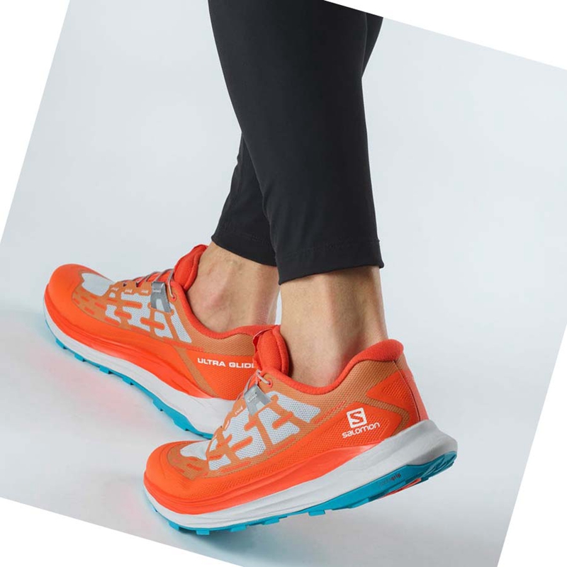 Sapatilhas Trail Running Salomon ULTRA GLIDE Masculino Laranja | 71234-AWJM