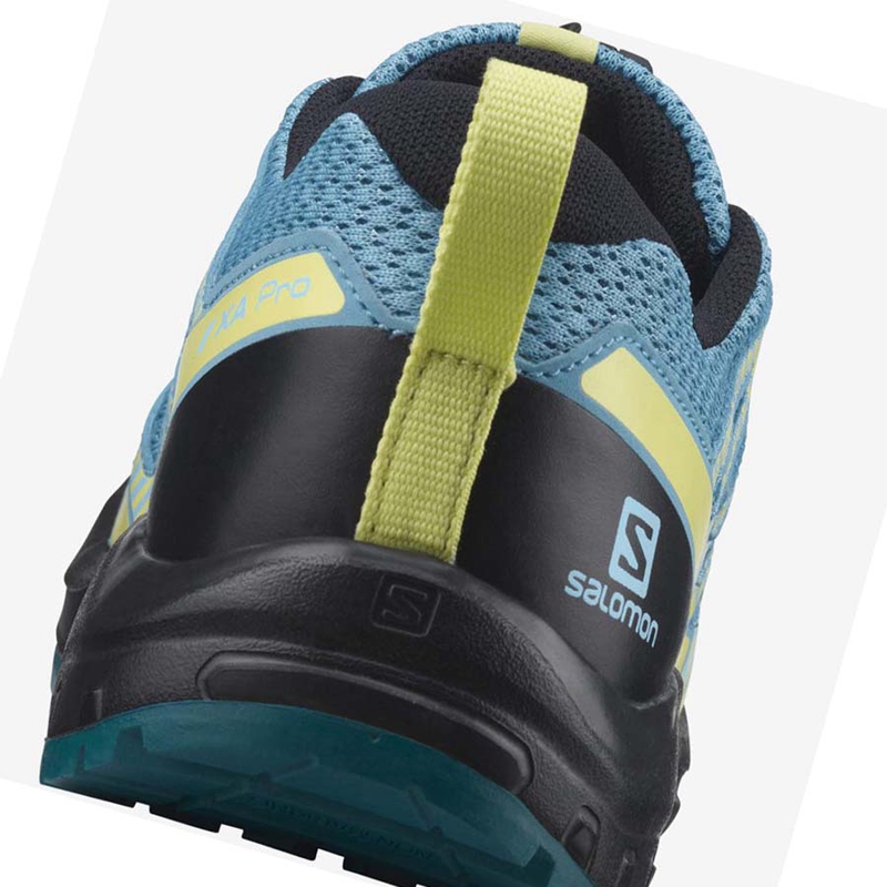 Sapatilhas Trail Running Salomon XA PRO V8 Criança Azuis | 84590-FIZR