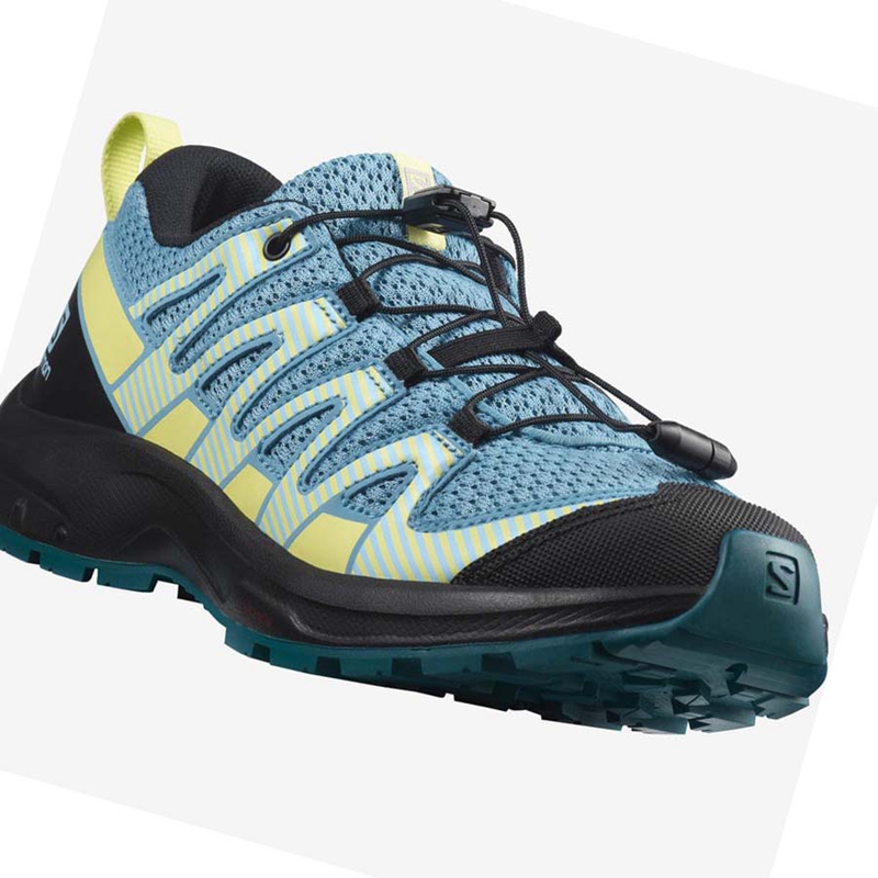 Sapatilhas Trail Running Salomon XA PRO V8 Criança Azuis | 84590-FIZR