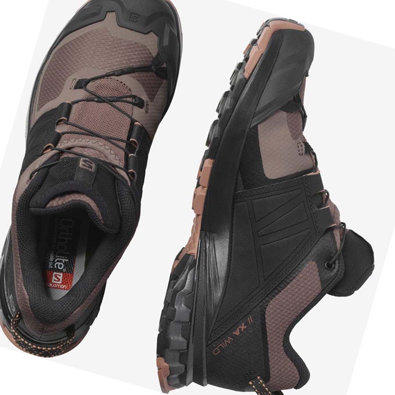 Sapatilhas Trail Running Salomon XA WILD Feminino Pretas | 73469-URZY