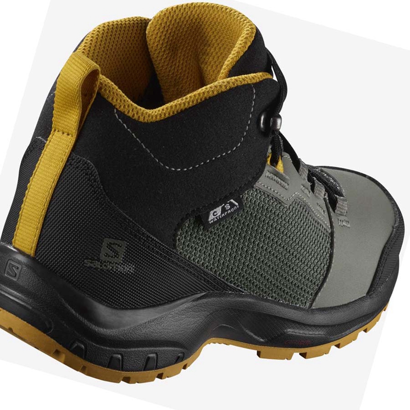 Tênis De Caminhada Salomon OUTWARD CLIMASALOMON™ WATERPROOF Criança Verde Oliva | 83056-IPJR