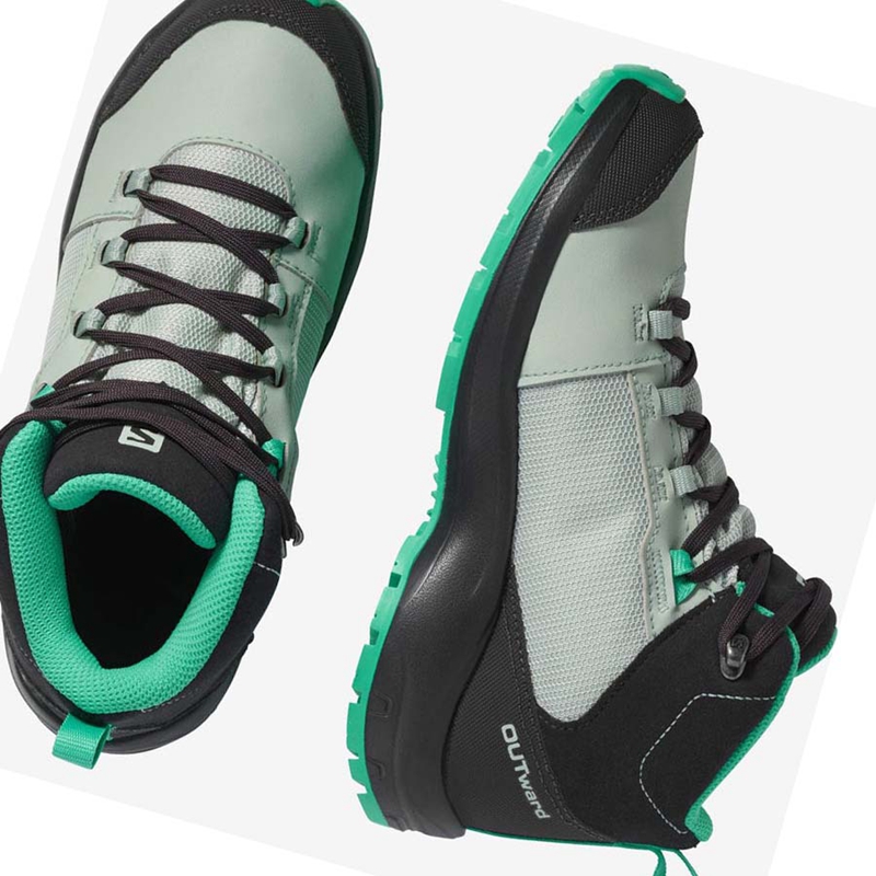 Tênis De Caminhada Salomon OUTWARD CLIMASALOMON™ WATERPROOF Criança Menta | 92308-MUWC