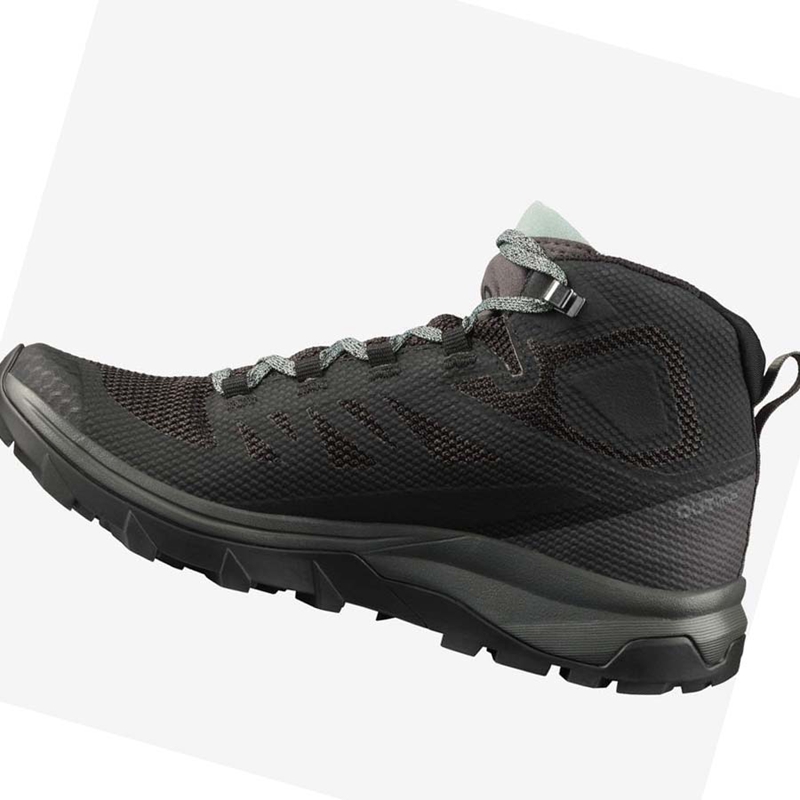 Tênis De Caminhada Salomon WoOUTLINE MID GORE-TEX Feminino Azul Marinho | 04532-OGDC