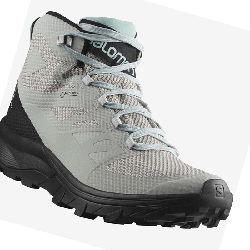 Tênis De Caminhada Salomon WoOUTLINE MID GORE-TEX Feminino Bege | 58693-GTUJ