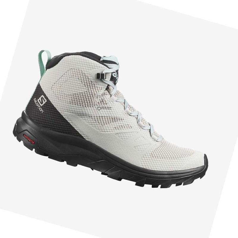 Tênis De Caminhada Salomon WoOUTLINE MID GORE-TEX Feminino Bege | 58693-GTUJ