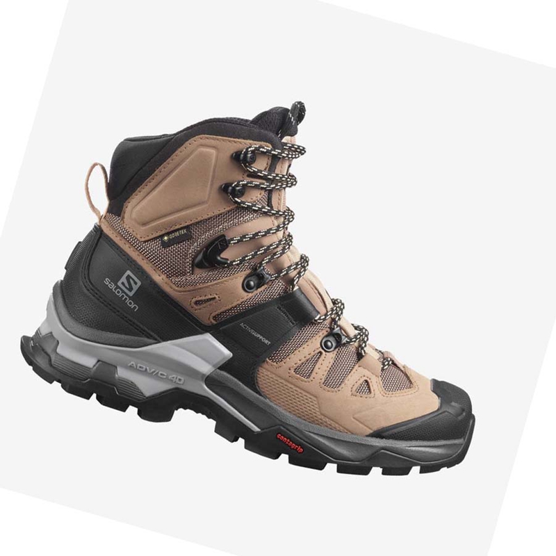 Tênis De Caminhada Salomon WoQUEST 4 GORE-TEX Feminino Marrom | 73964-YOWZ