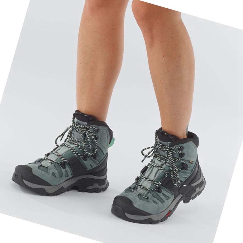 Tênis De Caminhada Salomon WoQUEST 4 GORE-TEX Feminino Azuis | 84310-EBAY