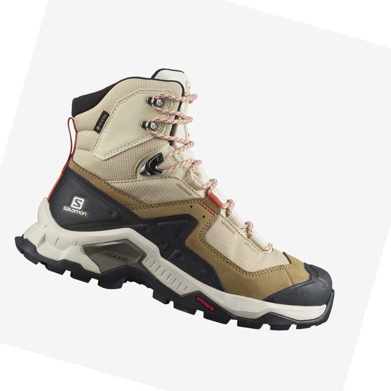 Tênis De Caminhada Salomon WoQUEST ELEMENT GORE-TEX Feminino Marrom | 78910-KRUX