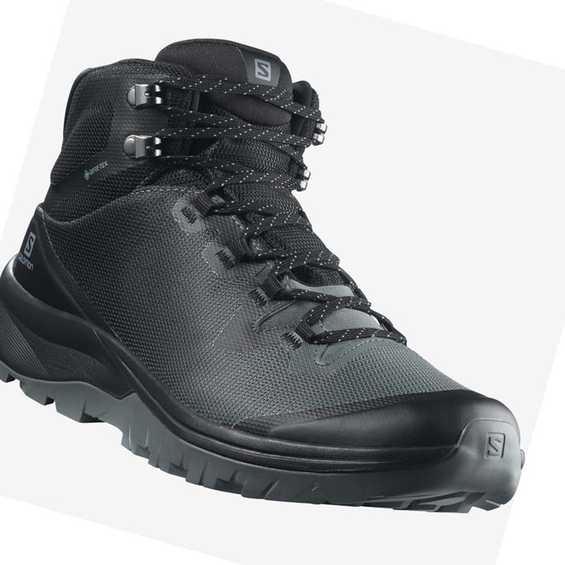 Tênis De Caminhada Salomon WoVAYA MID GORE-TEX Feminino Pretas | 02843-BWPL