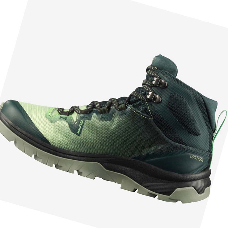 Tênis De Caminhada Salomon WoVAYA MID GORE-TEX Feminino Verdes | 26974-NUQH