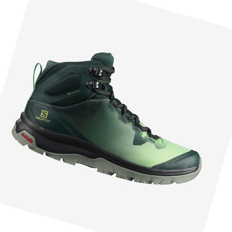 Tênis De Caminhada Salomon WoVAYA MID GORE-TEX Feminino Verdes | 26974-NUQH