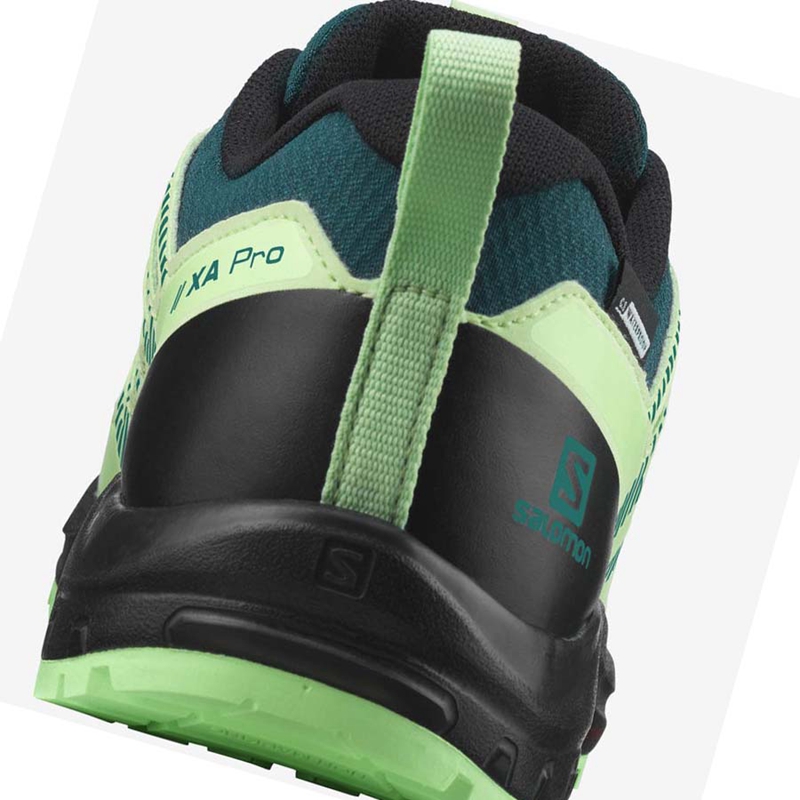 Tênis De Caminhada Salomon XA PRO V8 CLIMASALOMON™ WATERPROOF Criança Verdes | 38091-MJKS