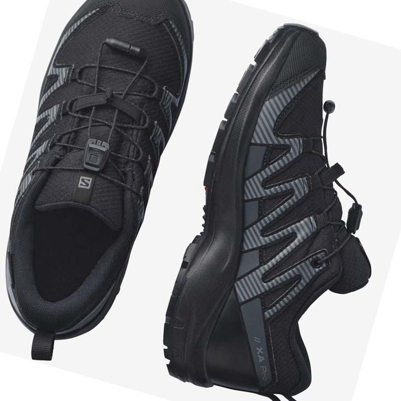 Tênis De Caminhada Salomon XA PRO V8 CLIMASALOMON™ WATERPROOF Criança Pretas | 80296-DGBK