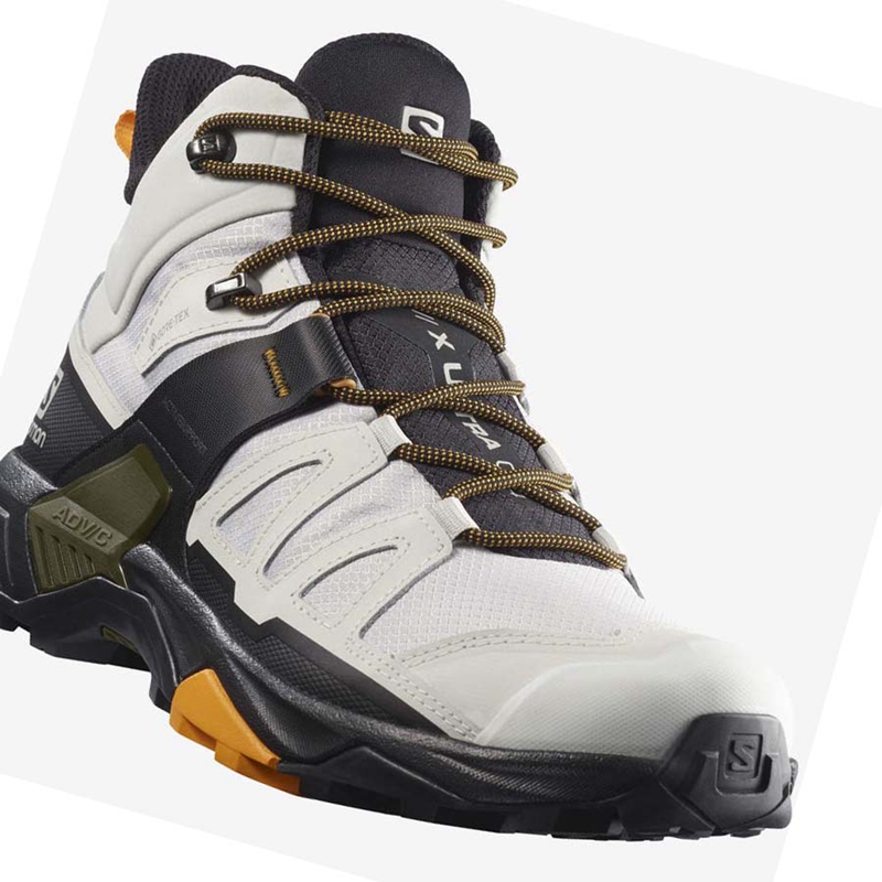 Tênis De Caminhada Salomon X ULTRA 4 MID GORE-TEX Masculino Branco Pretas | 53269-AKTL