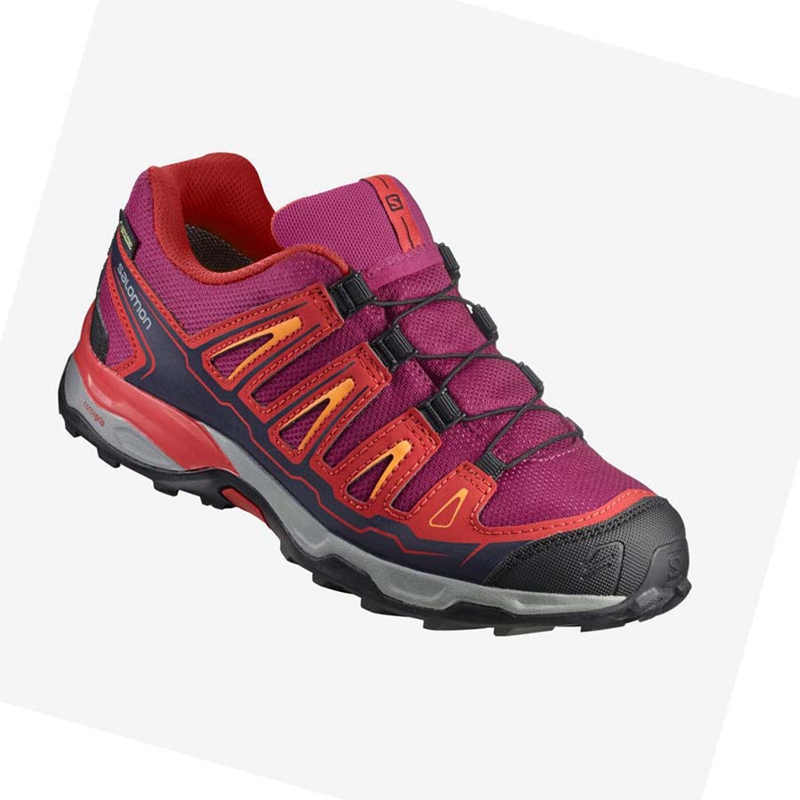 Tênis De Caminhada Salomon X-ULTRA MID GORE-TEX Criança Vermelhas | 01378-JPUO