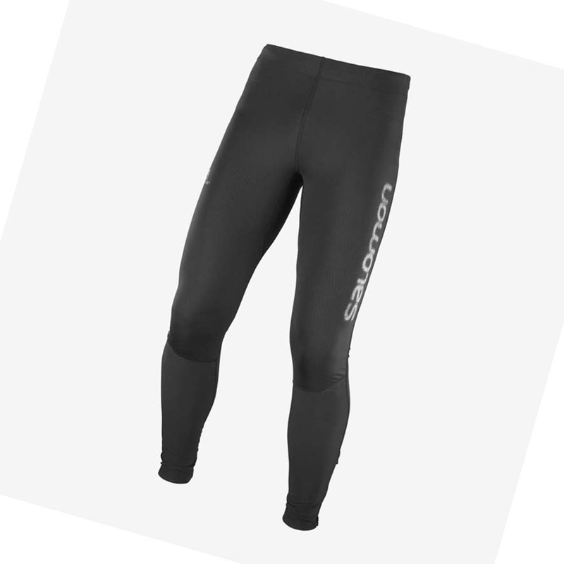 Calças Salomon AGILE LONG Masculino Pretas | 74958-FHRY