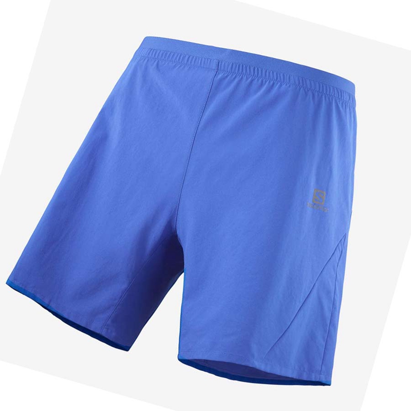 Calções Salomon CROSS 7'' Masculino Azuis | 29413-OWQB