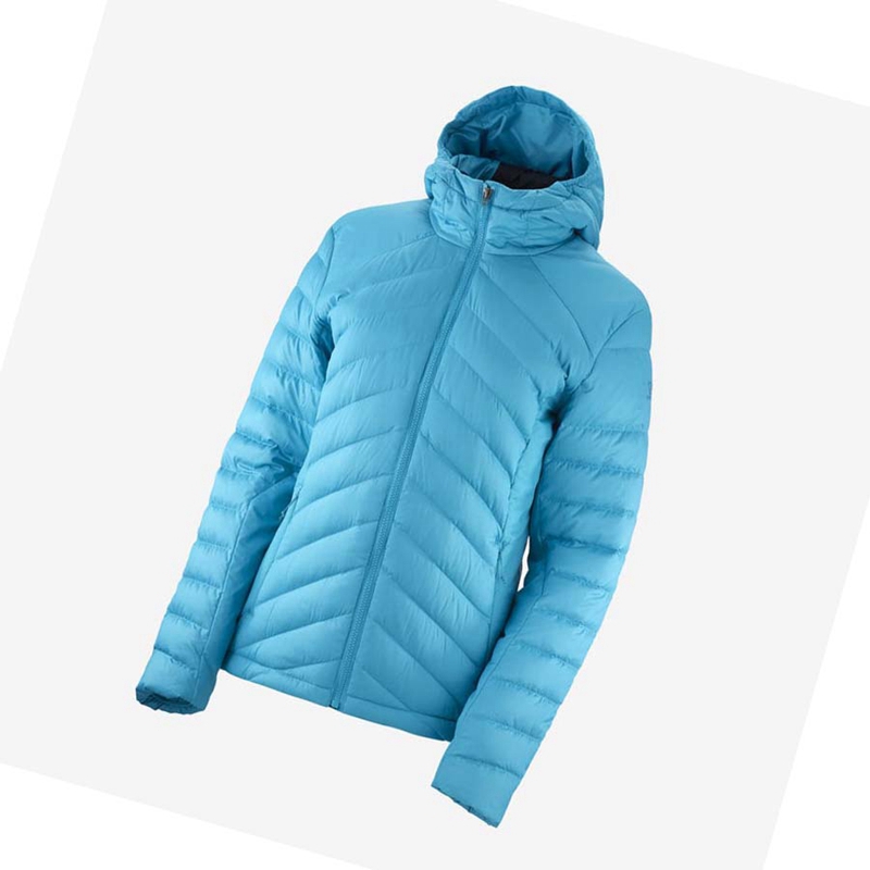 Casaco Salomon ESSENTIAL XWARM DOWN INSULATED Feminino Azuis | 67243-ZJND