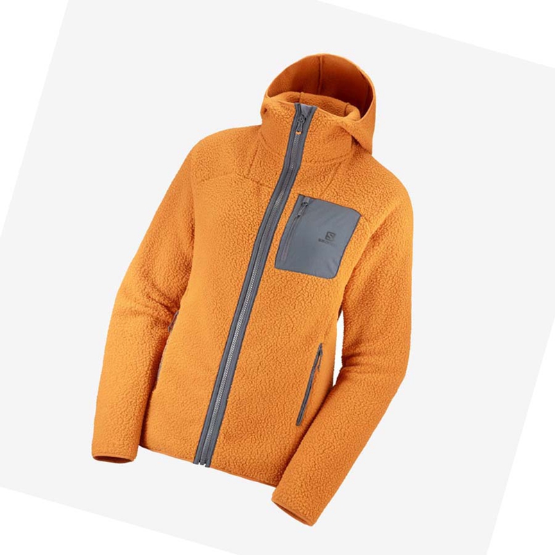 Moletom Com Capuz Salomon OUTLINE WARM TEDDY Feminino Laranja | 23964-ZXPM