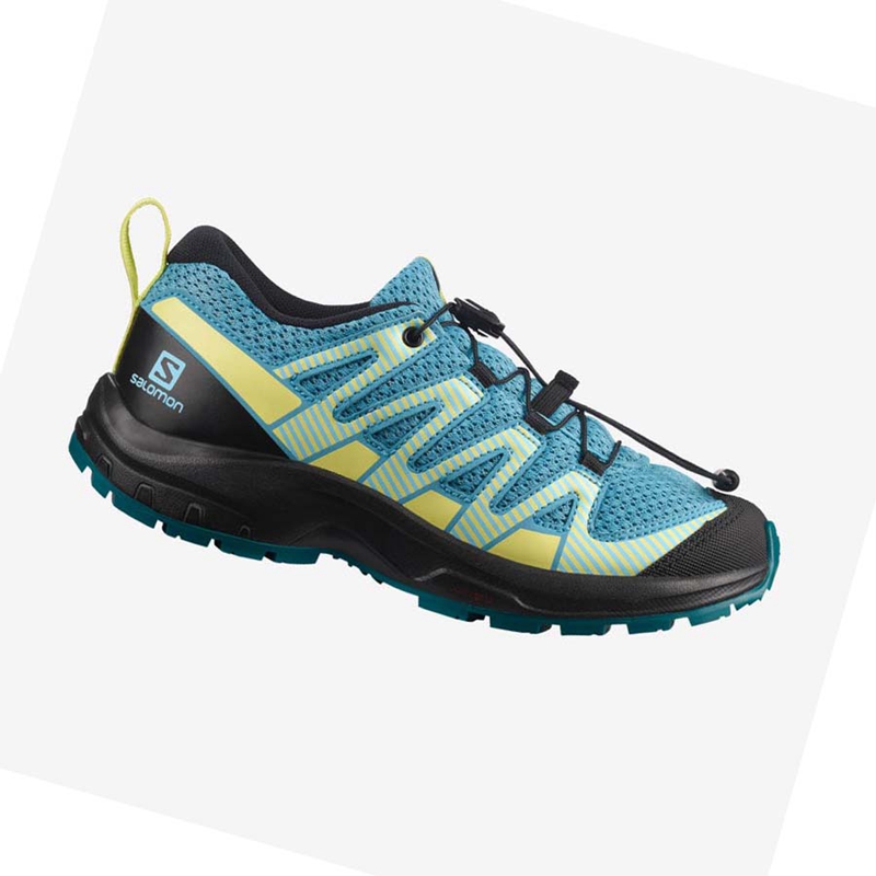 Sapatilhas Trail Running Salomon XA PRO V8 Criança Azuis | 84590-FIZR