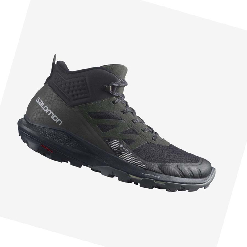 Tênis De Caminhada Salomon OUTPULSE MID GORE-TEX Masculino Pretas | 29704-UVFN